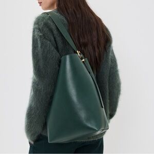Madewell Forest Green Leather Tote